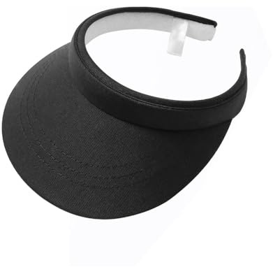 ZYWQ Sun Visor Hat Sports, Sun Visor Hats Women Men Clip On Wide Brim Visors Hat Outdoor Sports Golf Beach Travel Tennis Caps(Black)