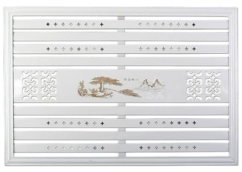 Cache Radiateur Etagere Radiateur en Fonte Design Creux à Lattes pour Salon Chambre à Coucher(White,60x60cm/24x24in)