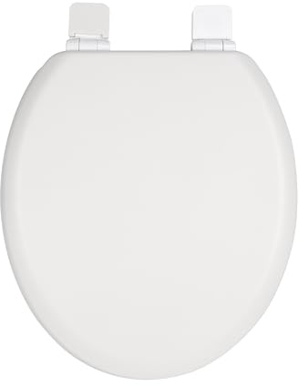 WC-Sitz Holzkern, Weiß Ｍatt – Soft-Touch & ultraglatt (ohne Orangenhaut), Absenkautomatik & Schnellverschluss (Easy-Clean) – O-Form, Lochabstand 155 mm – PIKLiDS