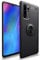 NALIA Ring Hülle kompatibel mit Huawei P30 Pro, Magnetische Silikon Handyhülle für KFZ-Halterung 360-Grad Finger-Halter, Dünnes Kickstand Cover Schutzhülle Ständer Case Slim Etui Bumper - Schwarz