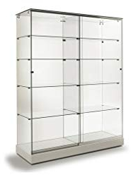 Vitrine en verre V3, modélisme, collection, étagères en verre