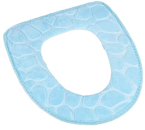 genialo Soft-WC-Sitzauflage, Toilettensitzbezug Sitzwärmer mit Klettverschluss, waschbar, 43 cm x 36,5 cm