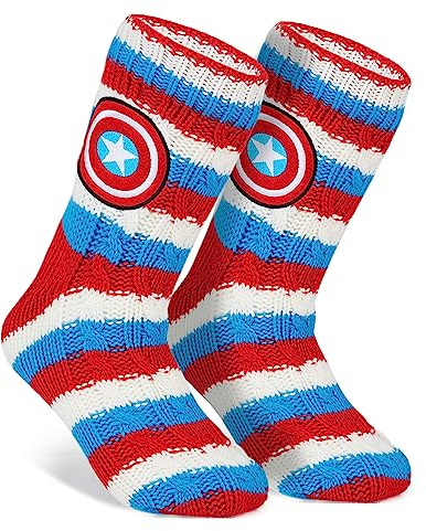 Marvel Calze Uomo Supereroi, Calzini Antiscivolo Uomo a Pantofola (Multicolore)