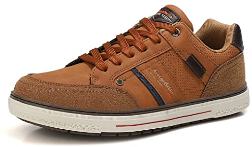 ARRIGO BELLO Sneaker Herren Freizeitschuh Schuhe Berufsschuhe Sportschuhe Outdoor Leichtgewicht Walkingschuhe Sneakers Größe 41-46(C1 Braun, Größe_44)