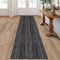 Fixseed Outdoor Teppich Schwarz Läufer Flur Teppiche 90x300 cm Waschbarer Baumwollteppiche für Eingang Wohnzimmer Küche Schlafzimmer Tür Matten Teppiche