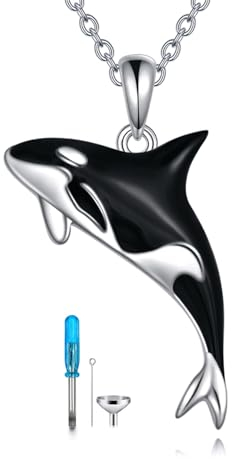 YFN Orca Killerwal Halskette für Frauen Sterling Silber Orca Whale Geschenke (urn)