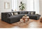 Lisa Design Victoire – modulare Wohnlandschaft Ecksofa rechts - 7-Sitzer – aus Cord Dunkelgrau