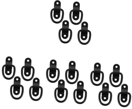 SOLUSTRE 16 Stk Schnalle mit Zuglasche d ringe qd mount drahtbinderücken kabelbinder draht trailer hook Haken Anhängerbefestigungen Ankerzurrringe utv d klingelt D-Ring-Zurrgurt Eisen