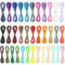 35 Stück Gewachste Baumwollschnur 10m x 1mm Makramee Garn Wachsgarn Gewachst Baumwollkordel Wachsband Gewachstes Garn Nylonschnur für DIY Armbänder, Kunsthandwerk, Dekor