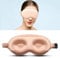 Desmend Schlafmaske Seide einfarbig verstellbar Anti-Falten vollständige Abdeckung hautfreundlich 3D Rosa