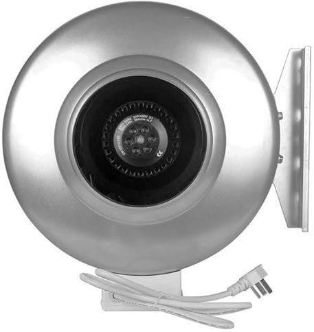 HNBYLMM 12.4 Inch Inline Duct Fan, Ventilation Fan Duct Exhaust Fan Kitchen Duct Fan Air Duct Fan for Grow Tent, Indoor Garden Ventilation