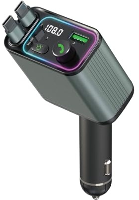 GXY KIT 4 in 1 Retractable Car Charger - Max 145W Portable Retractable Car Charger Adapter with PD65W Fast Charging,2 Retractable Cables & USB C & Type C Ports for iPhone,iPad,Samsung,Pixel