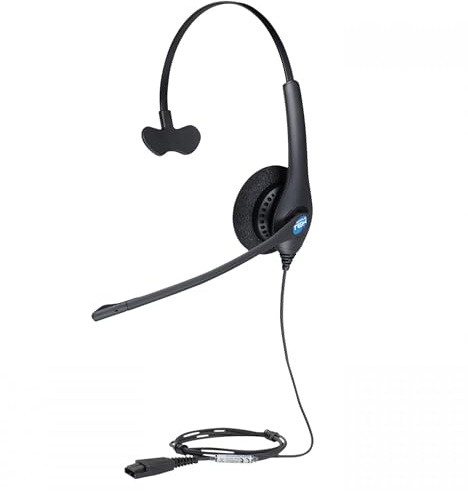 SIMPLETEK - Kabelgebundenes Mono-Headset mit Quick Disconnect (QD) Anschluss für den professionellen Einsatz - Modell 1513-0154