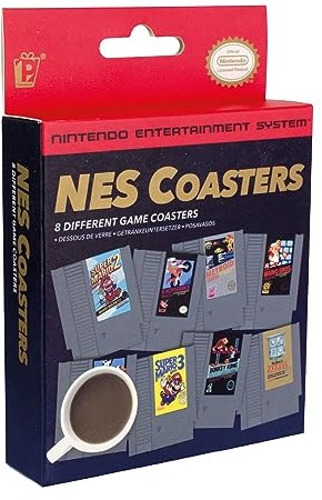 Nintendo NES Cartridge Retro Untersetzer für Gamer - Offiziell Lizenzierte, Mit Donkey Kong, Zelda, Super Mario & Mehr Klassikern, Set aus 8