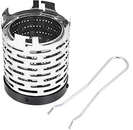 Delaman Couvercle du Poêle de Camping Mini Portable Couvercle du Poêle de Camping pour Brûleur Au Gaz Butane Pêche Plein Air Randonnée Pique-Nique Tente Chauffage Couvercle