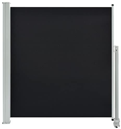 vidaXL Auvent Latéral Rétractable de Patio 140x300 cm Noir Pare-Vue Brise-Vent
