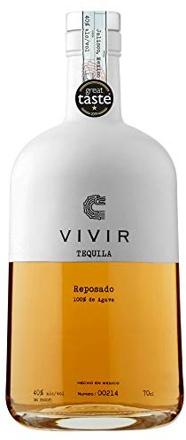 VIVIR Tequila Reposado - Award-winning Tequila Made With 100% Blue Weber Agave, Rested 6 Months In Bourbon Barrels, Earthy Agave On The Nose & Slight Vanilla Sweetness To Taste, 70cl, 40% ABV
