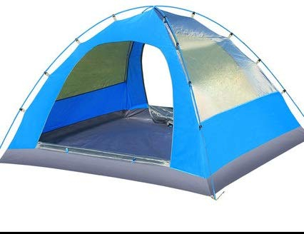 DSJJ Super leggero, campeggio esterno, in alluminio tenda palo, anti temporale, persona singola e doppia 3-4 persone, tenda da campeggio, alpinismo e trekking