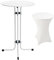 ESTEXO Stehtisch Bistrotisch inkl. Husse Metall Tisch Gartentisch Partytisch Bartisch Ø 70 cm Weiß