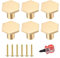 Heozhuyi 6 Pezzi Pomelli per Mobili Ottone, Pomelli Esagonali per Cassetti, Maniglie per Mobili da Cucina, Pomello Porta per Porte, Armadi, Cassetti, Mobili - Oro (22 * 18mm)