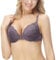 Deyllo Damen Push Up BH mit Blumen Spitze Schalen Bügel BH Gepolstert Elegant(Lila,85D)
