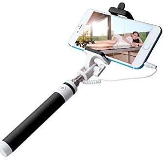 K-S-Trade Qualitativ & Innovativ Selfie Stick Für Samsung Galaxy A23 Selfiestick Kabelgebunden Monopod Mit Kabel Stab Stange Selfportrait