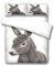 WDBBY Jugendbett-Set, Kinderbettwäsche, grau Tier Esel 135x200 cm für Jungen und Mädchen, Teenager-Bettwäsche-Set, 3D-Digitaldruck Polyesterfaser ist super weich