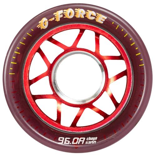 Chaya Roller Skate Rolle G-Force Aluminium Hard, 59mm*38mm / 96A, Indoor Elite Performance, 4er-Pack