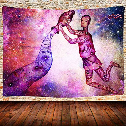 874 Wandteppiche Astrologie-Horoskop-Tierkreis Neuheit Wandtuch Langlebig Wandbehang Für Deko Wohnzimmer Balkon,130X150Cm