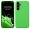 kwmobile Housse Compatible avec Samsung Galaxy S23 FE Coque - Housse de téléphone Protection Souple en TPU Silicone - Vert néon