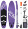 FBSPORT Aufblasbares SUP Board, Stand Up Paddling Board, Aufblasbare Stand Up Paddle Board für Stand-Up Paddling 15CM Dick, Surfbrett Kit mit Verstellbares Aluminium SUP Paddel+Pumpe(Purple)