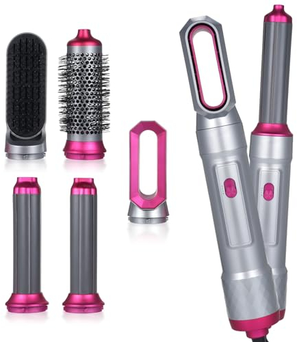 Airstyler Set, 5 in 1 Warmluftbürste Set Stylingbürsten mit Haartrockner Rundbürstenföhn Airflow Multifunktions Haarstyling,Haarglätter Bürste zum Trocknen,Volumisieren,Glätten,Straight Comb Hair