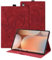 Auslbin Case for Samsung Galaxy Tab S10 Ultra 14.9, Butterfly Embossed Leather with Stand Function, Flip Tablet Cover suitable for Samsung Galaxy Tab S10/S9 Ultra/SM-X926C, Red