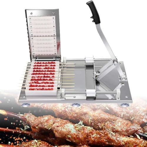 Stainless Steel Barbecue Kebab Maker Box - Manual Kebab Making Tool for Quick Portable Meat Skewers - Grill Barbecue Kitchen Accessories