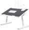 WODFARR Tavolo da letto per computer portatile, supporto regolabile in altezza e angolo, piano letto con cassetti e porte USB, ventilazione, pieghevole, inclinabile, 60 x 40 x 40 cm (nero, XL)