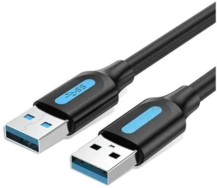 Watio Wave Cable - cable usb-a a usb-a macho de 0.5 m, color negro, ideal para transferencias de datos y carga rápida en dispositivos compatibles.*