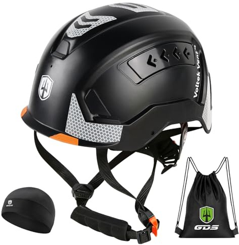 GREEN DEVIL Voltek Vent Air Schutzhelm | EN 397:2025 Typ 2 & EN 12492 Doppelzertifiziert | ABS Industriehelm -30°C Niedrigtemperatur | Rundum-Schlagschutz für BAU Klettern Forstwirtschaft