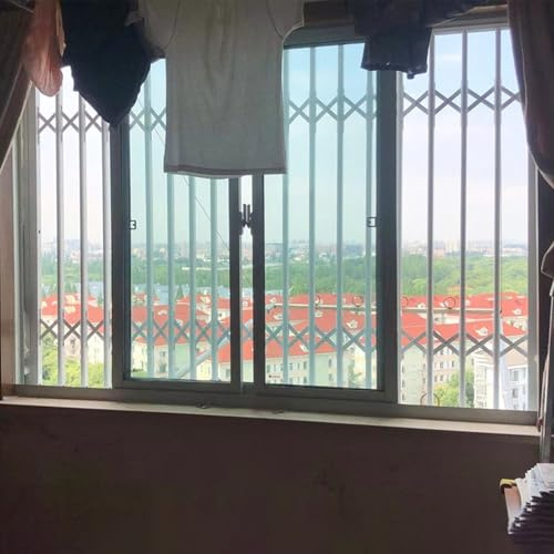 Folding Security Window Bars, Heavy Duty Retractable Burglar Proof Window Grill, Custom Lockable Safety Window Guard, Sliding Door Lock Bar