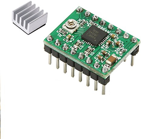 5 Stück A4988 3D Drucker Reprap Stepper Motor Driver -Grün + Kühlkörper Arduino