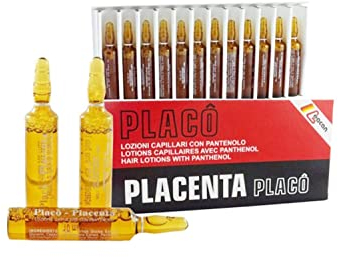 Placenta Placo - Ampollas para tratamiento intensivo antipérdida del cabello 12 x 10 ml.