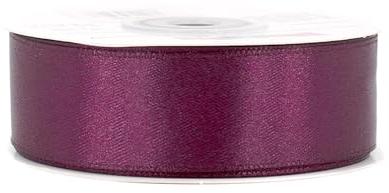 Ruban de satin de 25 mm x 25 m - Couleurs au choix : 3/6/12/18/25/38/50/75/100 mm - Couleurs résistantes et lavable - Ruban pour mariage - Ruban cadeau pour emballage, décoration, bricolage - Baie 280