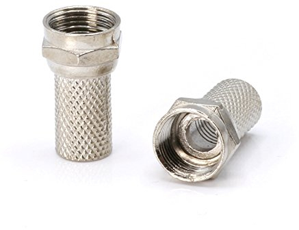 THE CIMPLE CO Koax Kabel Kompression/Connector - Für Coax-Kabel RG6 - mit Wasser und Wetter Dichtung O Ring Engen Grip