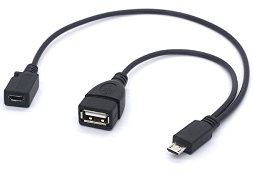 Câble Micro USB OTG mâle vers USB femelle + Micro USB femelle en Y pour Samsung S7 Edge S4, LG G4, Dji Spark Mavic, Smartphone, Tablettes