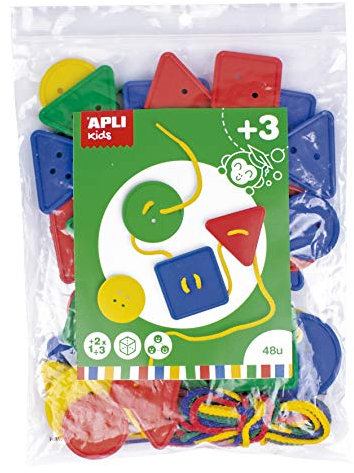 APLI Kids 17492 - Botones ensartables 48 u. - Actividad educativa