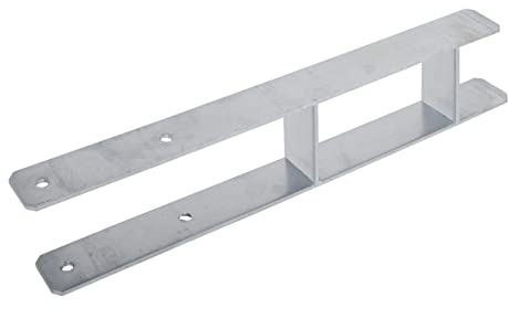 H-Anker 5,0-5,5mm feuerverzinkt 600mm 71/91/101/141 Pfostenträger Pfostenanker Zaun caport (8, 91mm/600mm)