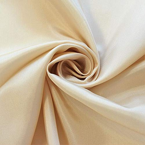 STOFFKONTOR Acetat Taft Futterstoff Stoff - Meterware, beige - zum Abfüttern von Oberbekleidung und zur Dekoration