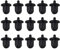 Futheda 15Pcs Silicone 6.35mm Interface Port Audio Jack PC DVD Microphone Socket Anti Dust Plug Cap Cover Protector Black