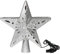 Mobestech Star Christmas Tree Top Light LED Glitter Snowflake Projector Lights Party Light Up Star Lamp for Christmas Tree (Silver)