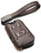 Vitodeco Genuine Leather Smart Key Fob Case Compatible with Volkswagen Atlas, Jetta, Passat, Arteon, Tiguan, Golf GTI, Golf R 2018 - 2024 (5-Button, Brown)