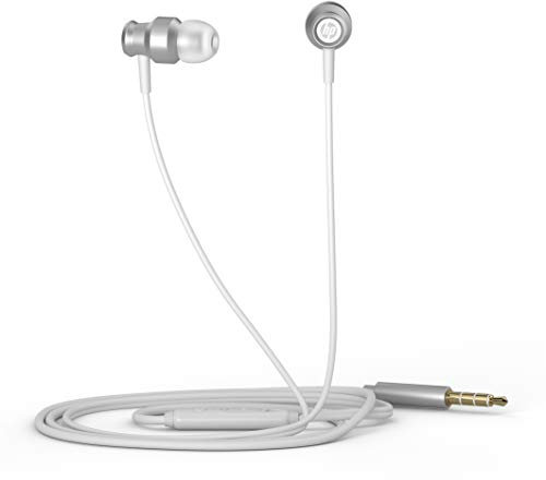 HP DHH-3111 - Auriculares in-Ear con Cable y micrófono, Color Plateado